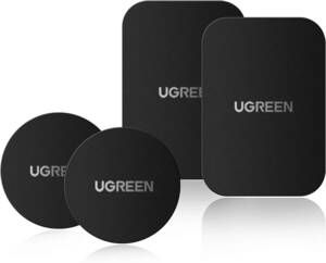 4枚セット UGREEN メタルプレート マグネット プレート スマホ 金属プレート 薄い 粘着固定 3Ｍ製 両面テープ 車載ホル