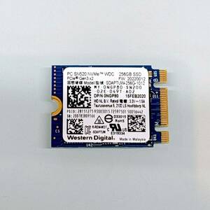 「正常」判定 M.2 NVMe SSD 256GB Western Digital PC SN520 WDC NVMe SSD 256GB 使用時間4477時間 ジャンク扱い B2116