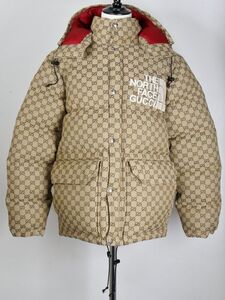 21AW GUCCI x THE NORTH FACE 670766 Z8APX GG DOWN JACKET size M グッチ ノースフェイス GG柄 ダウンジャケット b8463