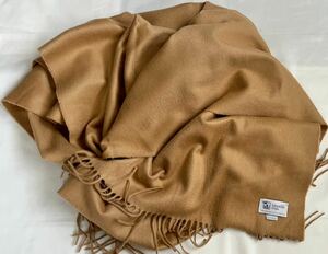 ジョンストンズ カシミヤ 大判ストール CASHMERE ブラウン系 無地 マフラーJohnstons カシミア ストール