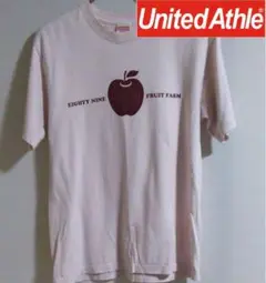 United Athle 古着 両面プリント 薄ピンク Tシャツ