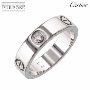 カルティエ Cartier ラブ #60 リング ダイヤ 1P Pt プラチナ 指輪 LOVE Ring 90232545
