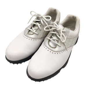 フットジョイ ゴルフシューズ 白×シルバー 一部柄 93917J レディース 23.5 ゴルフウェア FootJoy