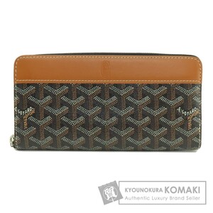 GOYARD ゴヤール ジップGM ヘリンボーン柄 長財布（小銭入れあり） コーティングキャンバス レディース 中古