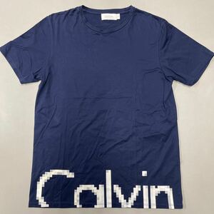 Calvin klein PLATINUM カルバンクライン プラティナム 半袖 Tシャツ メンズ Mサイズ ネイビー 紺色 ロゴ LOGO