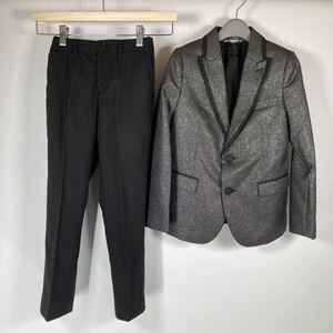 (7-16) DOLCE&GABBANA ドルチェ&ガッバーナ キッズ セットアップ スーツ ジャケット パンツ 7/8サイズ 120-131cm ボーイズ ブラック