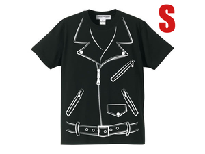 だまし絵 Wライダース T-shirt BLACK S/langlitz leatherラングリッツレザーbucoブコbatesベイツbeckベックaero leatherエアロレザー古着