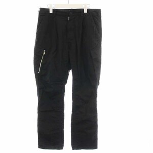 ノンネイティブ nonnative SOLDIER 6P TROUSERS COTTON GERMAN CODE CLOTH OVERDYED カーゴパンツ ロング 3 L 黒