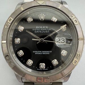 ★1円スタート★ROLEX ロレックス デイトジャスト サンダーバード 10P メンズ 腕時計 16264G 自動巻き 稼働 SS×WG 黒文字盤 付属品あり