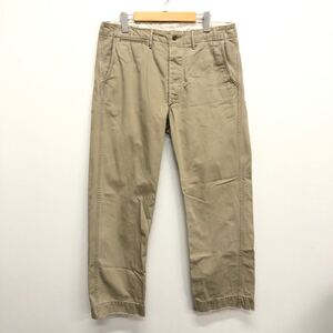 【RRL】ダブルアールエル★パンツ ボトム M ベージュ コットン ボトムス 12