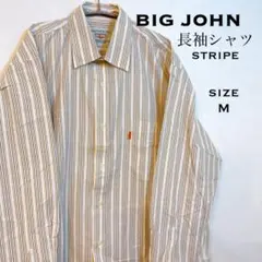 Big John ビッグジョン ストライプシャツ M メンズ 長袖