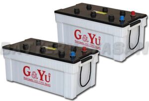 G&Yu [ジーアンドユー] バッテリー 195G51 （お得な２個セット）　集配者・バス・トラック・船舶・建設機械用（キャップタイプ）