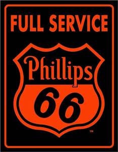 FULL SERVICE Philips66 2553 ブリキ看板 ティンサインプレート フィリップス66 アメリカン雑貨 アメ雑