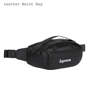 24fw Supreme Leather Waist Bag Black 黒 シュプリーム シュプノース ウエストバッグ ウエストポーチ ボディバッグ レザー 本革