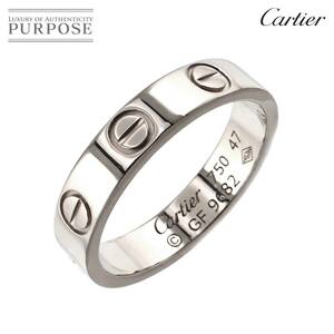 カルティエ Cartier ミニラブ #47 リング K18 WG ホワイトゴールド 750 指輪 Mini Love Ring 90252934