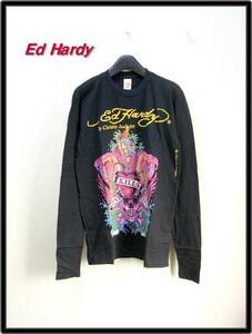 メンズ S 本物 正規品 黒【Ed Hardy エドハーディー ロンTシャツ】