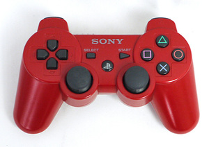 【中古】SONY ワイヤレスコントローラ DUALSHOCK3 CECH-ZC2JA2 DR ディープ・レッド 本体のみ [管理:1350011498]