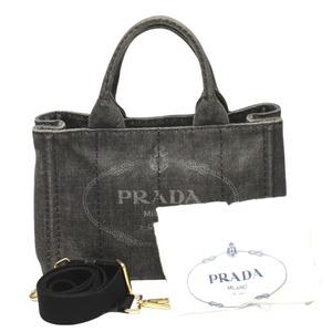 プラダ トートバッグ 1BG439 カナパミニ トートバッグ PRADA ブラック レディース 中古