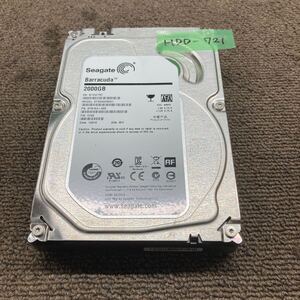 HDD-721 激安 HDD2TB 3.5インチ SATA 6401時間 内蔵HDD Seagate ST2000DM001-9YN164 Crystaldiskinfoにて正常品 中古