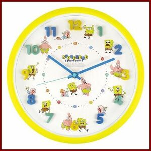 【スポンジボブ】sponge/bob/アイコン/ウォール/クロック/掛け/時計