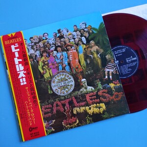 【帯付赤盤/試聴済LP】Beatles『サージェント・ペパーズ・ロンリー・ハーツ・クラブ・バンド』ビートルズ★Odeon OP-8136