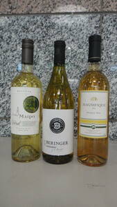 【在庫処分！米・仏・智利 白3本！】Beringer Chardonnay 2010 / Vina Maipo Vitral Sauvignon 2014 / Magnifique Bis Sauvignon 