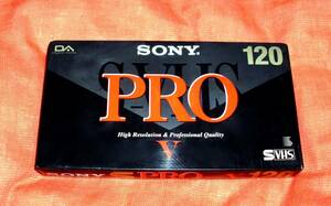 ⅤシリーズのPROタイプを！「SONY ＶＸＳＴ１２０ＰＲＯ－Ｈ」S-VHS対応テープ未開封品！