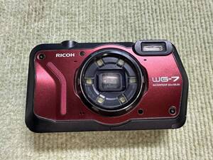 RICOH　リコー　デジタルカメラ　WG-7　R05020　画面割れあり　バッテリー欠品　未チェック　ジャンク品