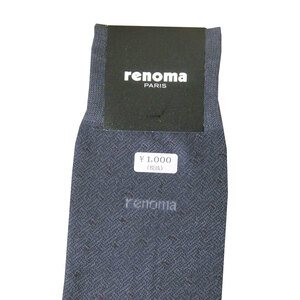 renoma・PARIS レノマパリス ソックス 靴下 紺系　R02　25～27cm