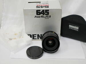 #7400-2 PENTAX-A 645 45mm F2.8 ペンタックス 中判フィルムカメラ用レンズ 付属品あり