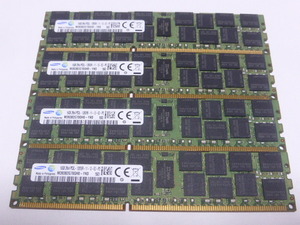 メモリ サーバーパソコン用 低電圧 1.35V Samsung PC3L-12800R(DDR3L-1600R) ECC Registered 16GBx4枚 合計64GB 起動確認済みです⑥