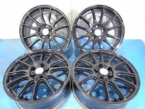 ★GRASS★17x7J +38 5穴 114.3 中古アルミホイール 4本【福島発 送料無料】FUK-E15548★17インチ 塗装品