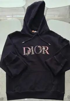 DIOR 　ディオール　フローラル刺繍ロゴ プルオーバーパーカー