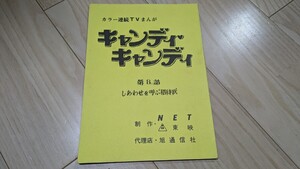 「キャンディキャンディ」第8話・しあわせを呼ぶ招待状・台本　　1976年放送