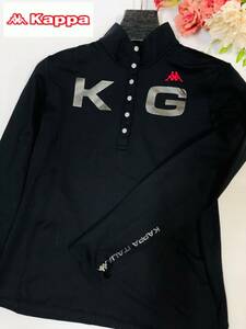 Kappa　カッパ　KappaGOLF　ホックボタンハイネックデザイン　ゴルフウエア　長そで　ブラック　レディースL