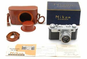 [Rare] Nikon MS Black Sync Rangefinder Camera w/NIKKOR-H.C 5cm f/2 Lens Box 8894