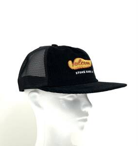 VOLCOM ボルコム D5532306BLK③ 帽子 メッシュキャップ MeshCap コーデュロイ 刺繍 ブラック色 チーズハット ヴォルコム 新品即決 送料無料