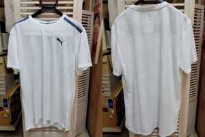 XXL）白）プーマ★Tシャツ 半袖丸首 薄手軽量 テロテロ素材 ドライセル 522945 puma★新品送料込