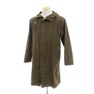 【中古】バーブァー Barbour ポリエステルコットン フーデッドコート ダークオリーブ【サイズ36】