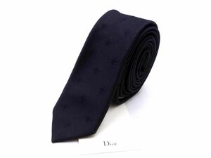 新品 Dior ディオール BEE シルク100% ネクタイ チャコール ■■◎ ☆ eia5 メンズ