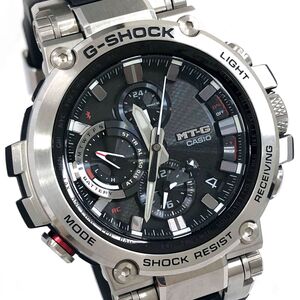 新品 CASIO カシオ G-SHOCK ジーショック MT-G 腕時計 MTG-B1000-1A 電波ソーラー Bluetooth タフソーラー マルチバンド6 カレンダー 箱付