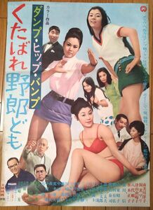 当時物【ダンプ・ヒップ・バンプ くたばれ野郎ども（南美川洋子・渥美マリ・主演/帯盛迪彦・監督）/B２ポスター】大映映画/昭和４４年