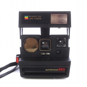 ポラロイド AUTOFOCUS 660 オートフォーカス 660 ポラロイドカメラ インスタント フィルムカメラ チェキ 動作未確認 ジャンク品 黒