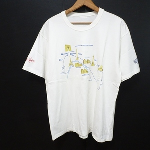 #snc パパス Papas Tシャツ L 白 パリ 地図柄 メンズ [888350]