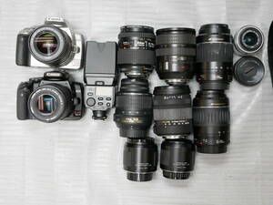 ３　デジタル一眼レフカメラレンズ　まとめ canon eos ef-s 18-55mm nikon af-s 24-120mm 18-125mm sigma dc olympus af 50mm f2.8 