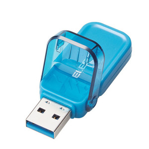 エレコム USBメモリー USB3.1(Gen1)対応 フリップキャップ式 32GB ブルー MF-FCU3032GBU /l