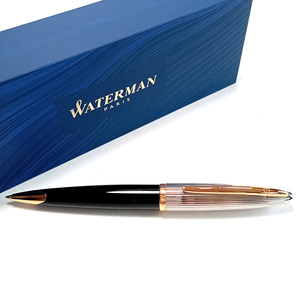 【wmb48】WATERMAN　ウォーターマン　ボールペン　カレン デラックス　ブラック&シルバーGT　ゴールド　ツイスト式　カレンDX　新品　