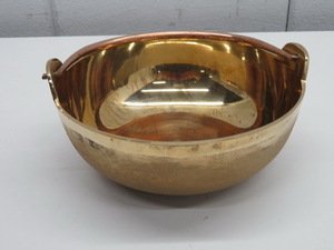E1327◆銅製◆いろり鍋 φ18cm 栃木 宇都宮 中古 業務用 厨房機器