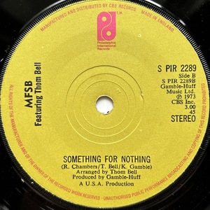 【試聴 7inch】MFSB Featuring The Three Degrees / Something For Nothing, TSOP 7インチ 45 muro koco フリーソウル Jay-Z