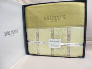 バルマン BALMAIN キルトケット 木の葉柄 日本製 未使用品